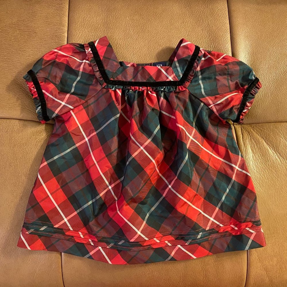 Baby Gap Plaid Babydoll TARTAN PLAID HOLIDAY TOP 3